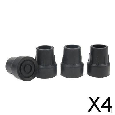 4x4 pièces 25mm Embout de Bâton de Trekking en Caoutchouc Embout de Bâton de Marche Couvercle de Pied Antidérapant