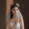 V302 White Double-Layer Bridal Veil with Bowknot and Comb for Weddings and Photo Shoots