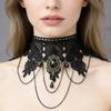 Gothic Black Lace Choker Necklace Halloween Collar Choker  Steampunk Party Jewelry Gift