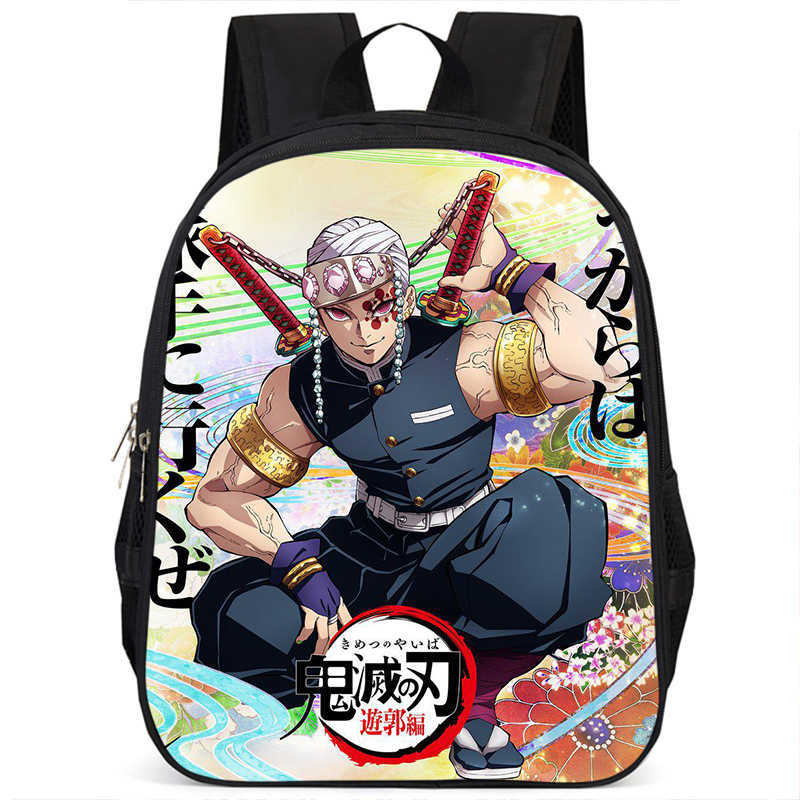 Japan cartoon comics Demon Slayer Pillar Training Arc Student Large Capacity School Style Backpack 7545