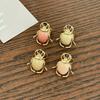 Punk Style Retro Insect Ring Macaron Color Enamel Beetle Ring Beetle Opening Ring  Decoration