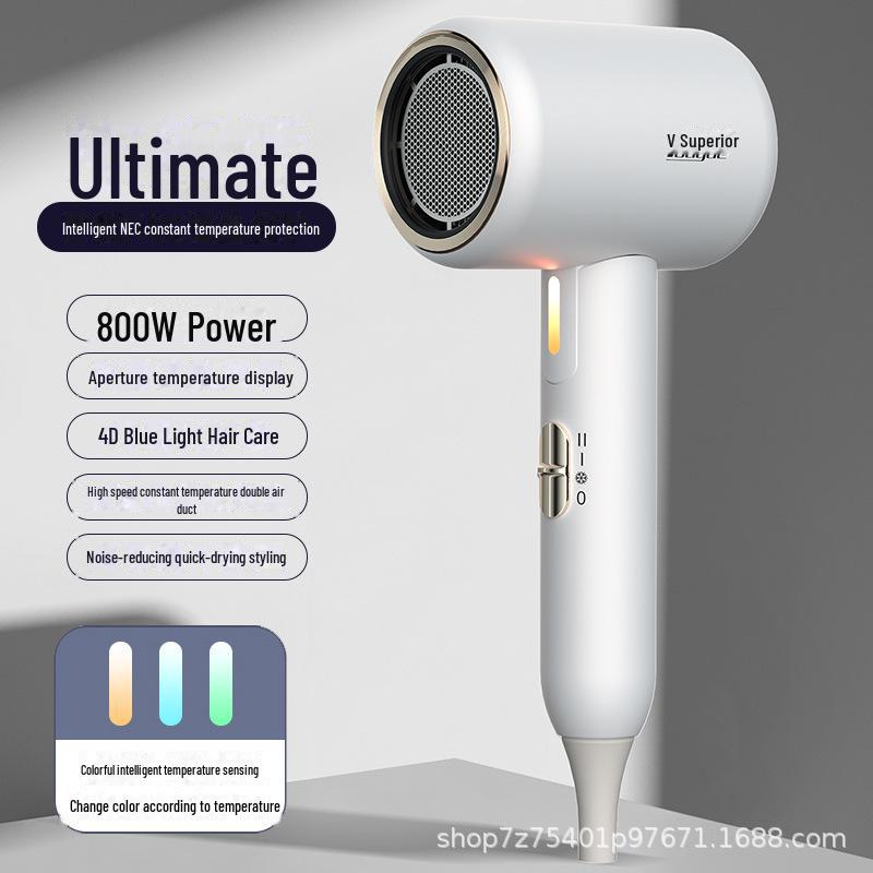 

Компактный складной фен с технологией отрицательных ионов (300Вт-800Вт) Идеально подходит для использования в общежитии Intelligent Temperature Control-Foldable-800W белый