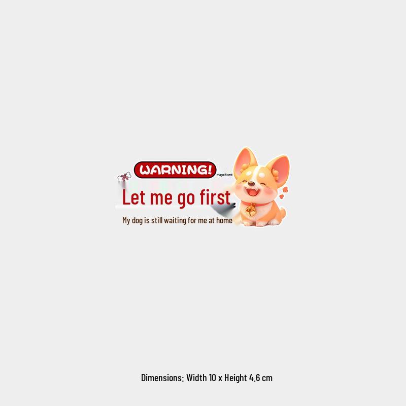 My Dog Awaits: Funny Female Driver Waterproof Car Sticker