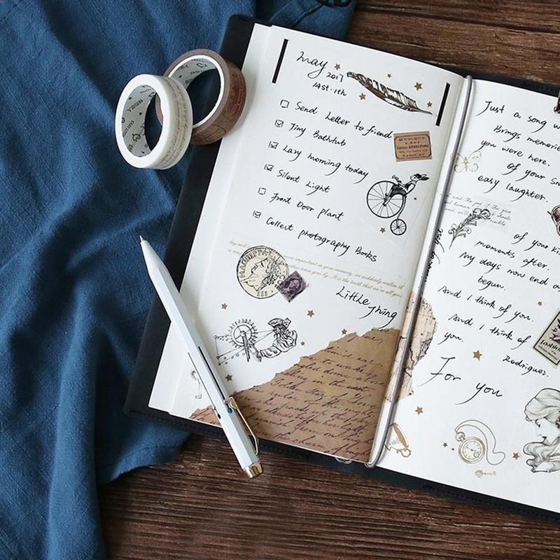 15/30 / 40mm * 7m Vintage Gothic Age Washi Tape DIY Decorative Scrapbooking Sticker Planner Masking