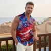 Men's Workwear Lapel Button-Down Vest Shirt - Lightweight Sleeveless Top
