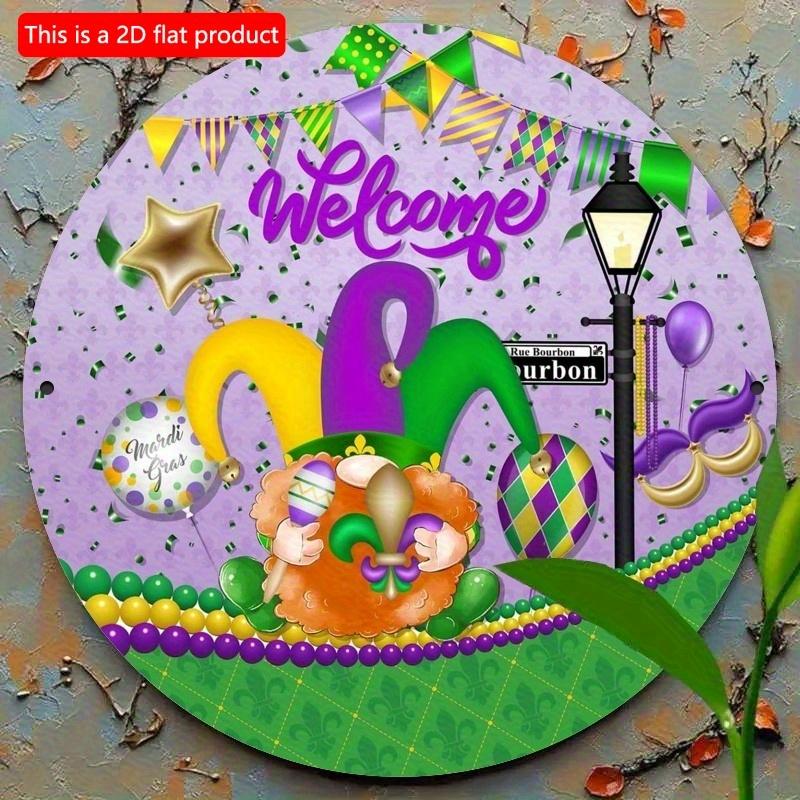 2d Flat 20*20cm, Carnival Welcome Sign, Rural Wooden Wall Art Belt Festival Decoration, Very Suitable for Bars, Cafes, restaurant, Home Decoration.