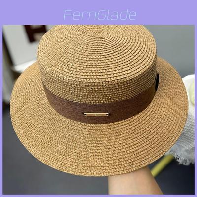 Spring Summer Sun Protection Straw Hat Women Foldable Wide Brim Beach Hat With Vintage Style For Holiday