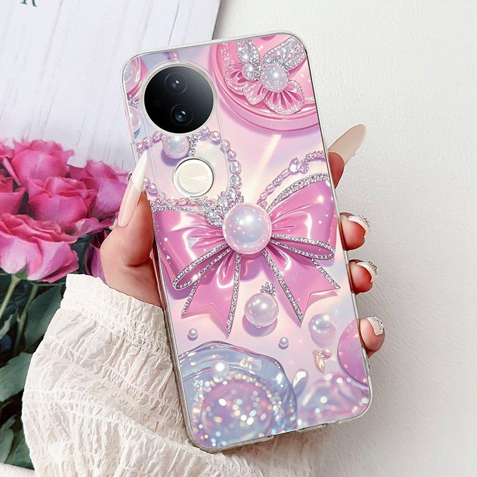 For Vivo S20 Elegant Floral Butterfly Phone Case For Vivo S20 V2429A Soft Silicone TPU Cases