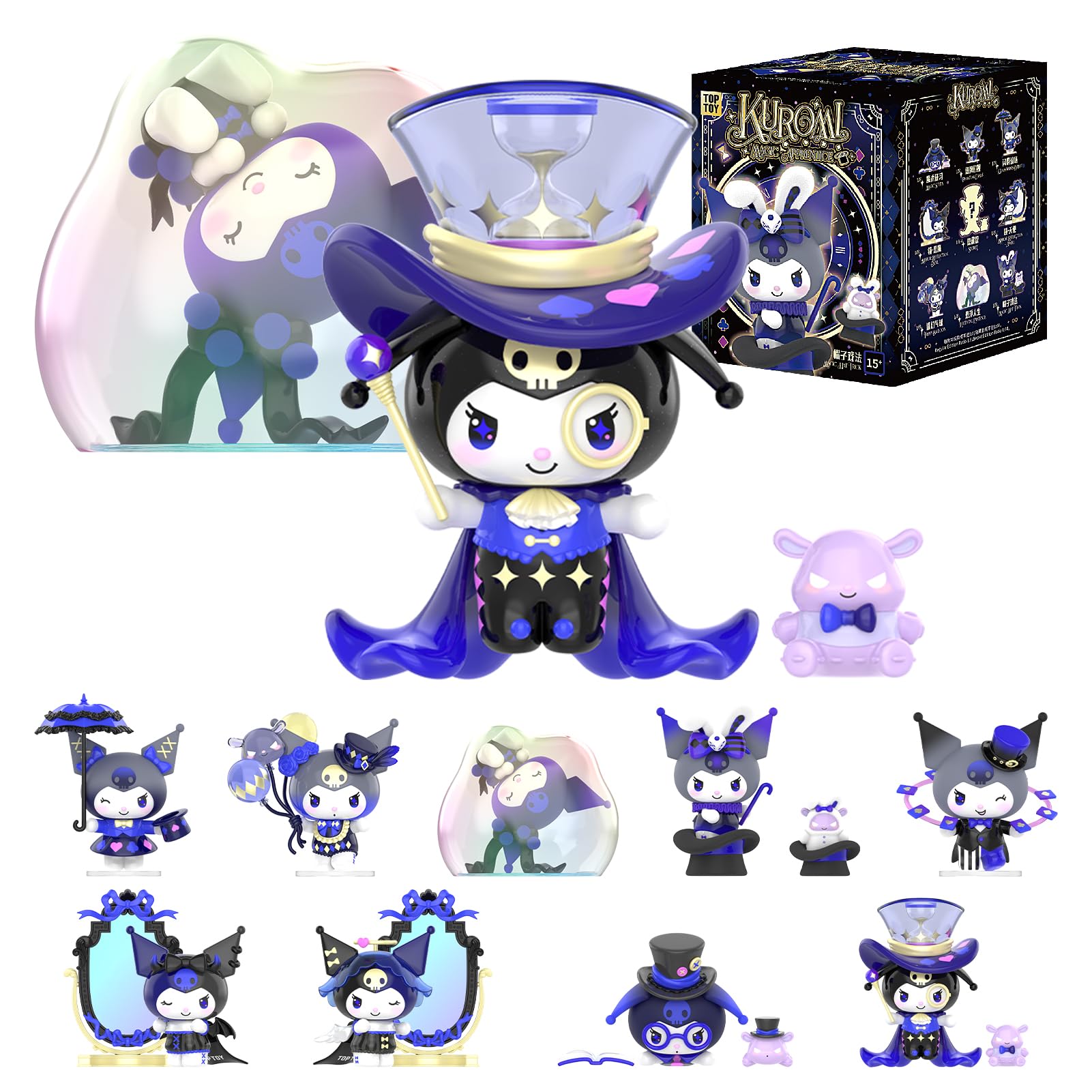 

TOP TOY Sanrio Kuromi Magical Apprentice Series [1 Piece] Gachapon Blind Box Figure Soft Vinyl PVC Premium Toy Birthday Gift Kuromi Character