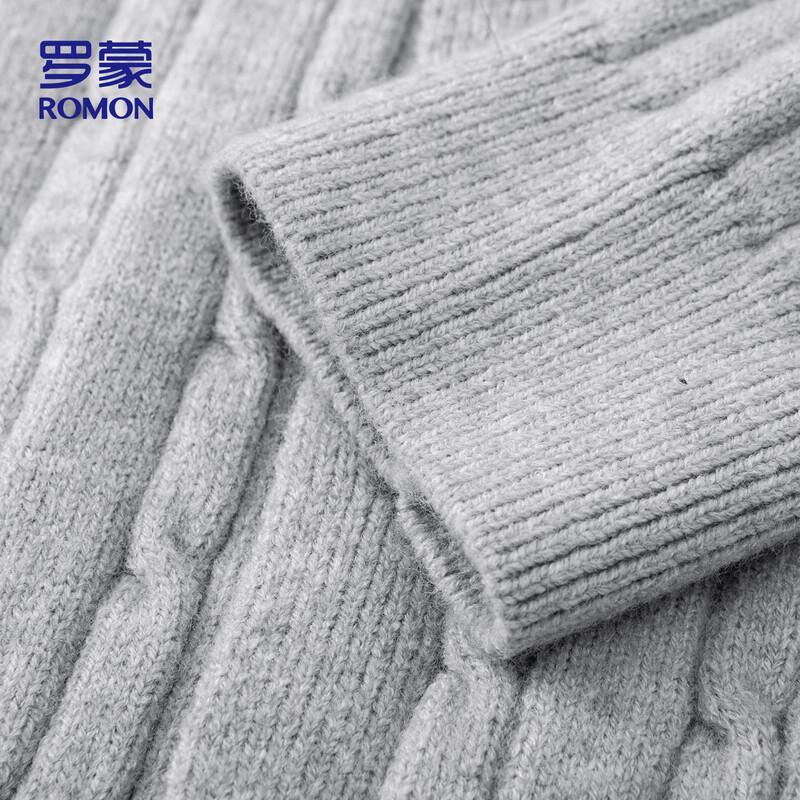 ROMON Men's Old Money Style Lapel Knitted Cardigan