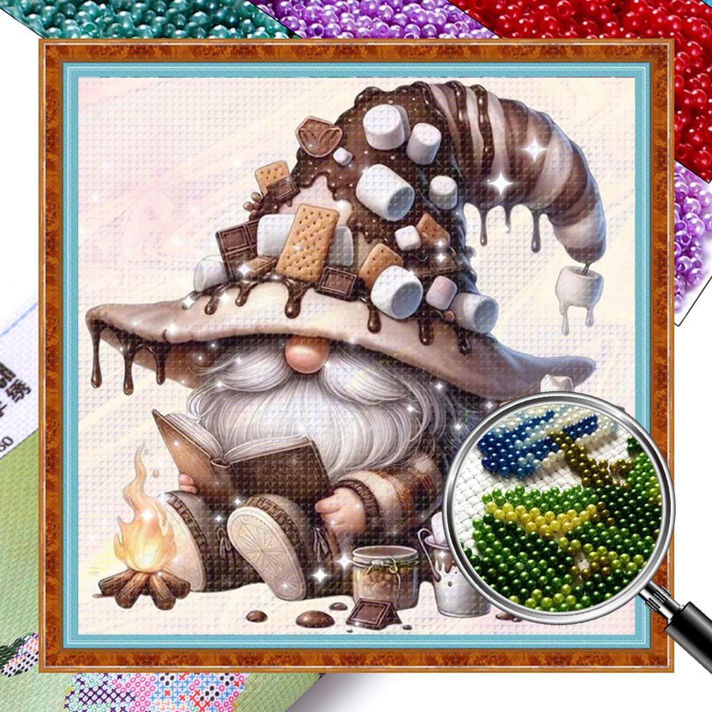 Plná výšivka Korálky Tištěný 11CT Sada křížkového stehu s trpaslíkem Domácí umělecká dekorace