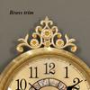 Brass Wall Clock Living Room Fashion Light Luxury Wall Watch Luxury Bedroom Silent Swing Clocks Entrance Decoration Ornaments