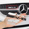 Wert-gijn-1pcs Metal Car Grille Emblem Bracket for AMG Mercedes Benz GLC CLK CLA W203 W211 W204 W210 W124 W212 W213 W163 A C E G S Class120000