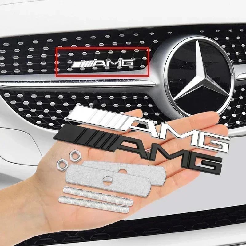 Wert-gijn-1pcs Metal Car Grille Emblem Bracket for AMG Mercedes Benz GLC CLK CLA W203 W211 W204 W210 W124 W212 W213 W163 A C E G S Class120000
