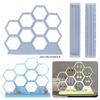 Poppy DIY Hexagonal Earring Holder Silicone Mold for Personalized Crystal Resin Designs