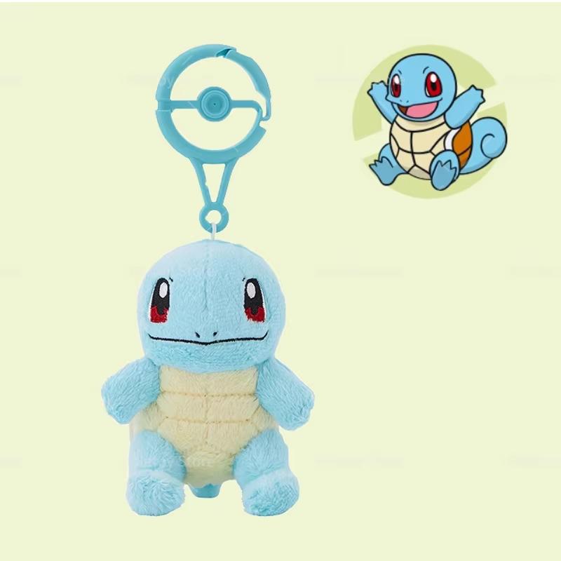 Original Pokemon Plush Key Ring Pikachu Sylveon Eevee Charmander Squirtle Quaxly Pok Sphere Buckle Animation Merchandise Presents