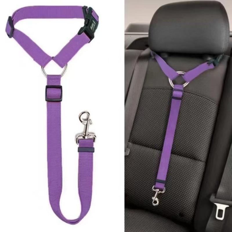Universal Adjustable Pet Car Seat Belt Headrest Restraint Safety Rope Anti-Shock Travel Leash Pet Car Safety Accessory For Small