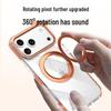 iPhone 17 Pro Max Case: Dual-Color Frame with 360-Degree Gear Bracket, Transparent Design