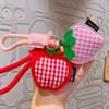 Fabric Checkered Fruit Leather Pendant Small Ornamental Creative Accessory Mini Figurine Bag Charm