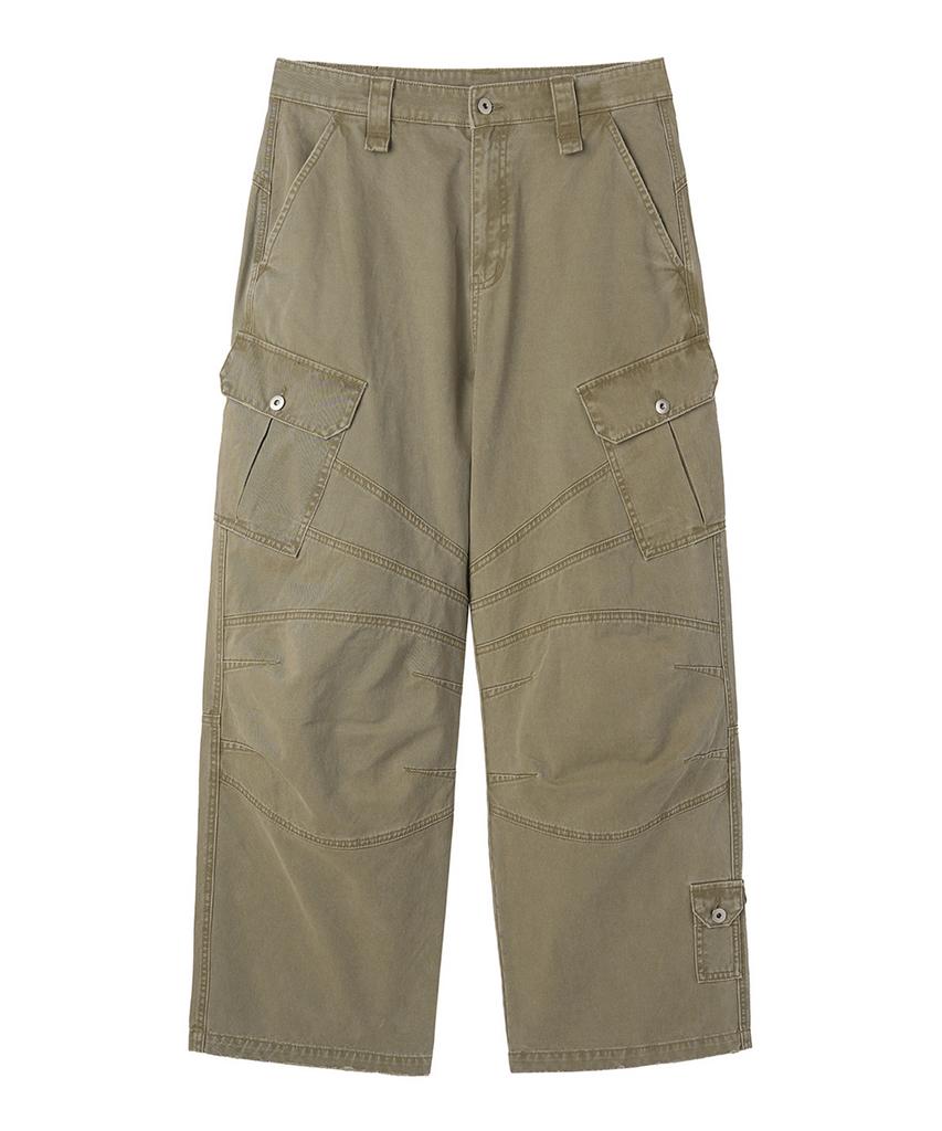 Opeunyadeu(Owai) Washed Panel Cargo Pants - Beige