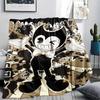 1Pc Bendy Print Flannel Blanket, High Quality Comfortable for All Seasons, Home Decor, Warmth and Comfort, Perfect for Christmas Gifts