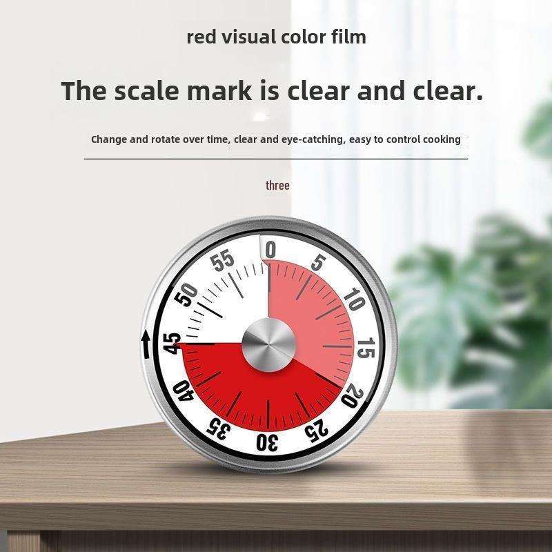 Magnetisk kökstimer i rostfritt stål med visuell nedräkning och larm för matlagning och bakning