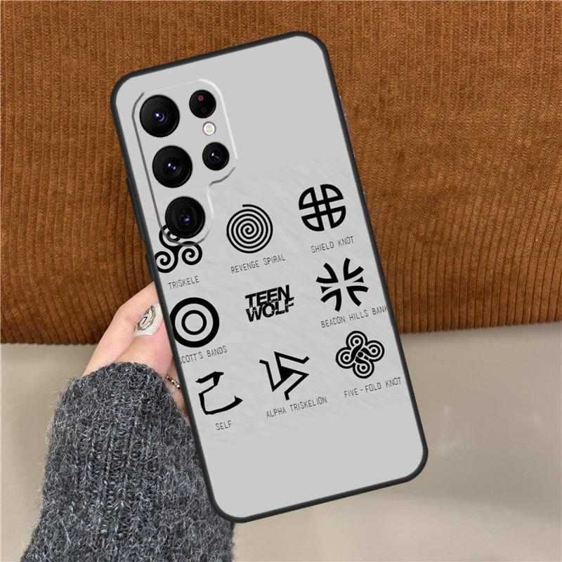teen wolf symbols Case For Samsung Galaxy S23 S22 Ultra S20 S21 FE S9 S10 Note 10 Plus Note 20 Ultra Cover