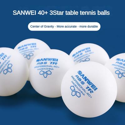 Sanwei 3Star Piłki do tenisa stołowego TR Białe 10/30/50/100 SZT. SANWEI 40+ Profesjonalne Piłki Treningowe Do Ping Ponga Z Szwem Stały Obrót