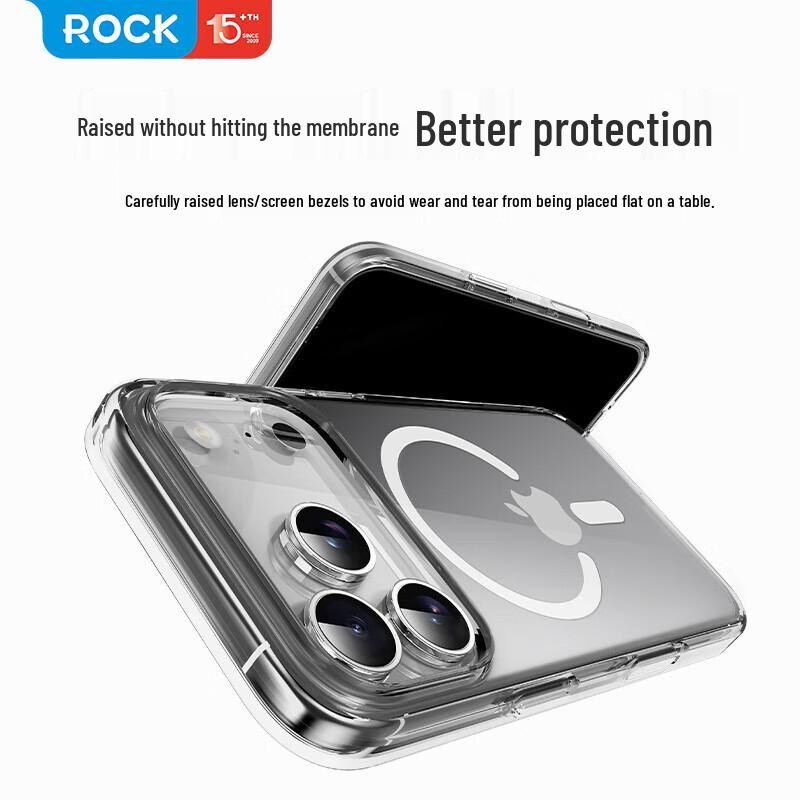 ROCK Magsafe Genomskinligt Stötsäkert Mobilskal för iPhone 17 Pro Max