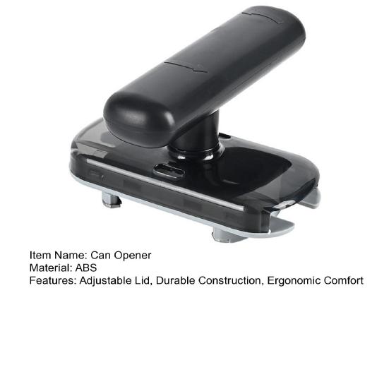 Multifunctional Can Opener Smooth Rotation Gear Mechanism Ergonomic Handle Adjustable Bottle Jar Opener