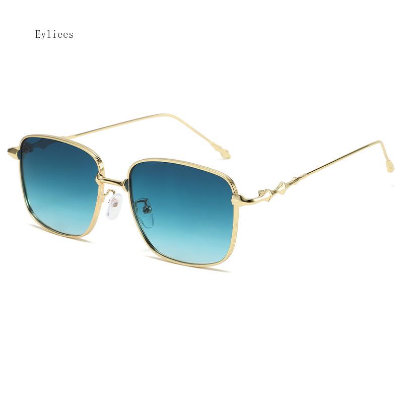 Metal Square Thin Frame Retro Sunglasses Women Men Fashion Sun Glasses Female Eyeglasses Shades gafas