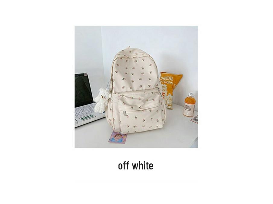 Women's Korean Style Bear Zipper Backpack - Large Capacity, Casual Computer Bag