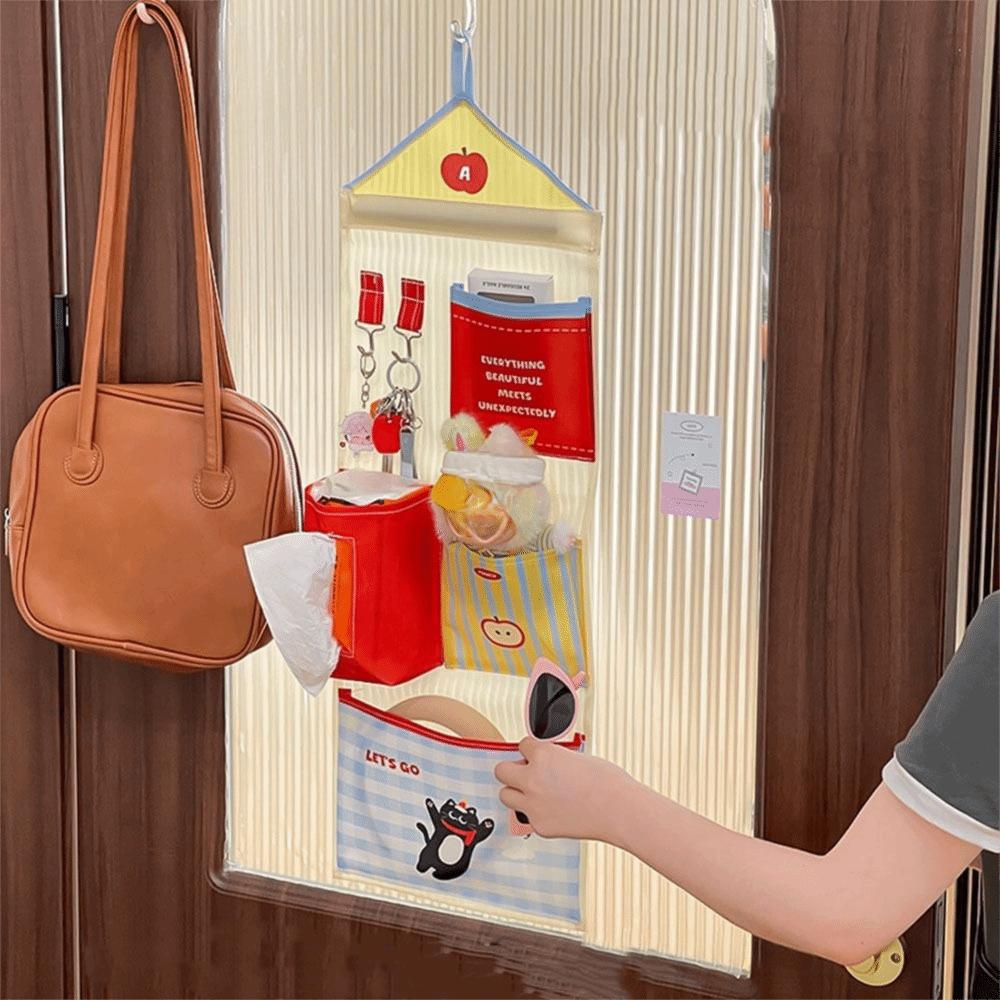 Oxford Cloth Dormitory Storage Hanging Bag Multi-layer Cute Wall Mounted Storage Bag Space Saving Sundries Organizer Students