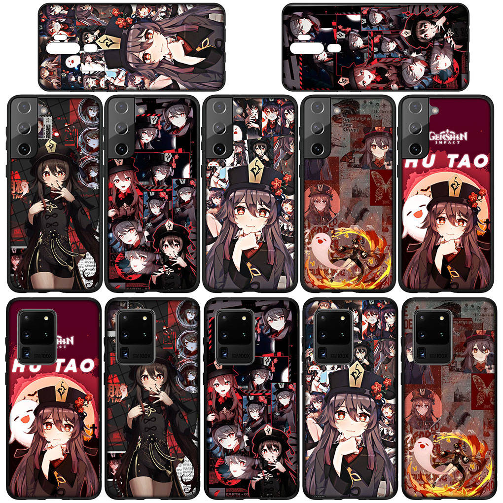 For Samsung Galaxy S24 S23 iPhone 16 15 14 Xiaomi Redmi Note 13 12 11 10 Plus 9 Pro Max X XR Phone Case Hutao Genshin Impact Hu Tao OPPO Huawei Cover
