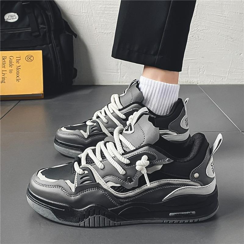 Trend Herrenschuhe Outdoor-Sneaker Schnürschuhe Rutschfest Laufschuhe Paar-Stil Wanderschuhe Atmungsaktiver Tennisschuh Übergröße 47