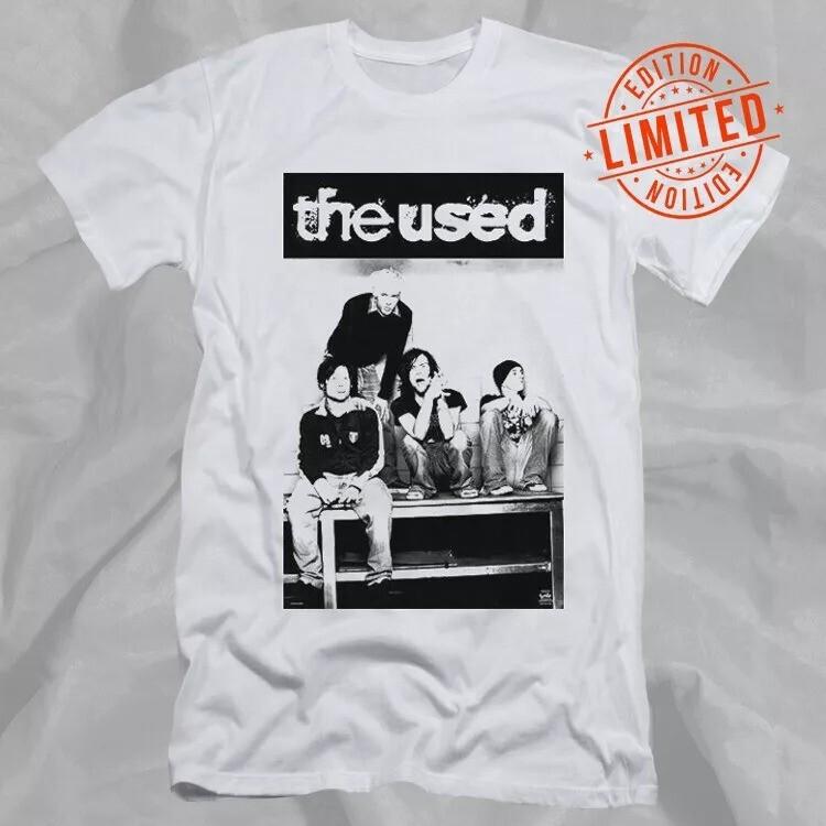 The Used Band Members Retro Style White T-Shirt S-5XL Unisex T-Shirt S