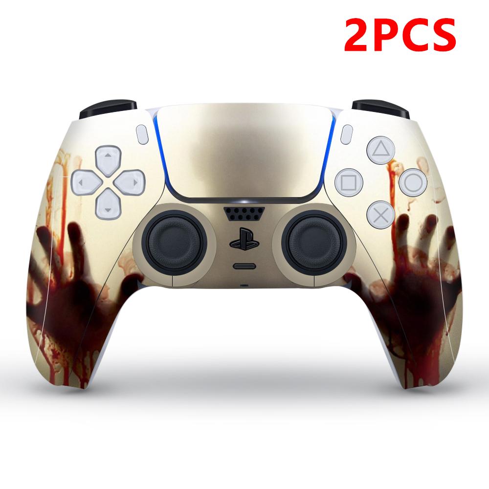 2 PCS Autocollant de Peau Vinyle Pour Manette de Jeu PS5 Pour Console PS5/Pro/Slim Housse de Protection Pour Accessoires PS5