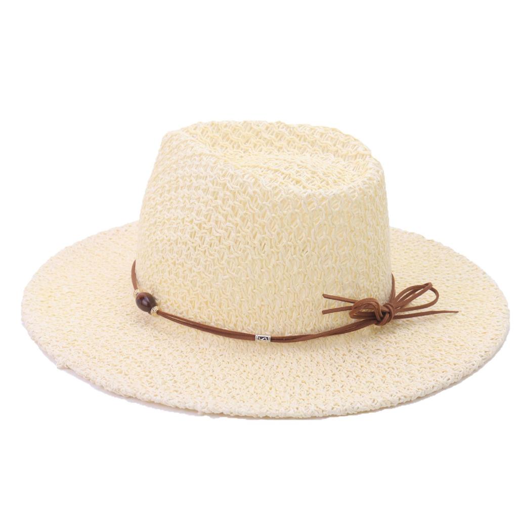Spring and Summer New Male and Female Couples Sun Hat Fashion Wide Brim Flat Edge Face Cover Sun Protection Hat Beach Vacation Straw Hat