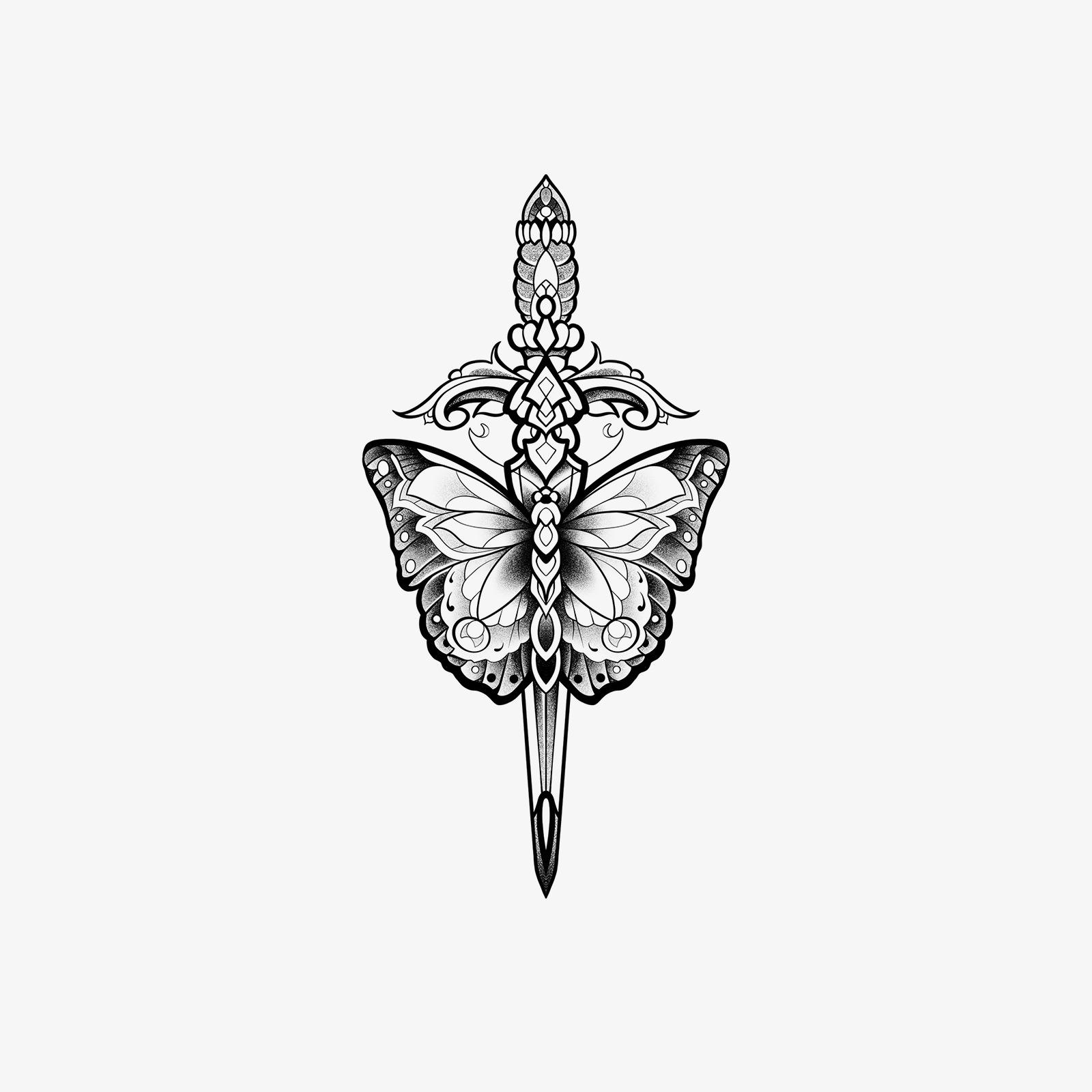 Simple and advanced sense, small, fresh and beautiful, wind chimes bouquet tattoo sticker 9*15