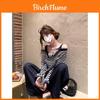Spring 2025 Korean Style Striped T Shirt With Embroidered Details For Casual Wear