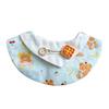 Bear Print Pet Bib Adjustable Snap Button Cute Cat Bandana Bib Sweet Striped Dog Bib for Small Medium Dogs Cats