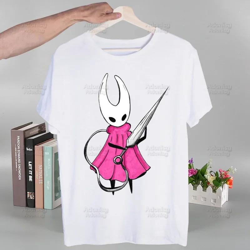 Hollow Knight Módne T-shirt s potlačou Letné Unisex Novinka Krátky rukáv Hra Kreslený film Unisex Tričko Unisex Zábavné topy Tričko