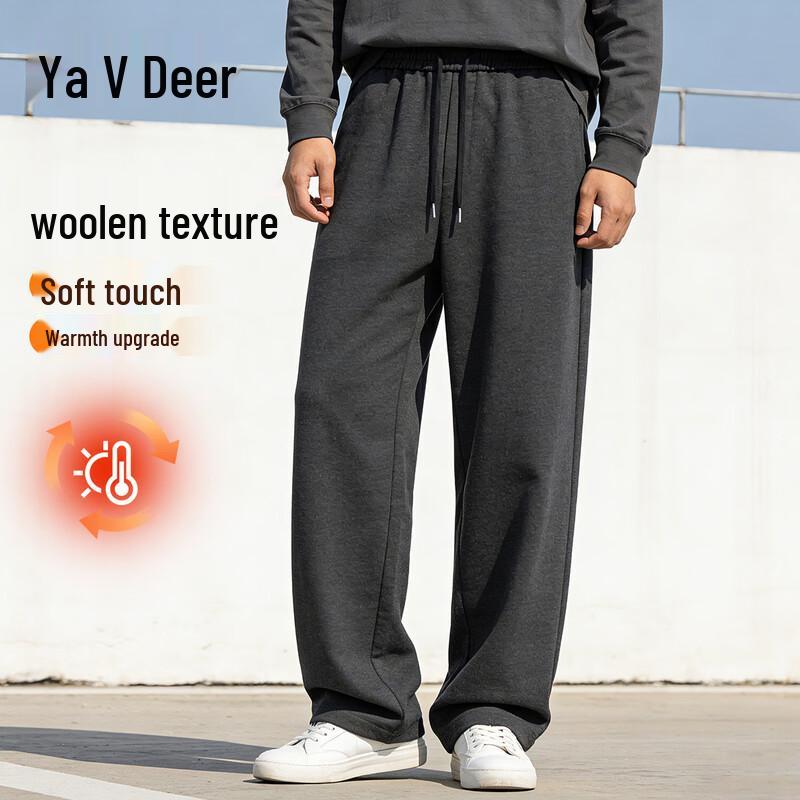 Yalu Men s Solid Color Drawstring Casual Pants XL
