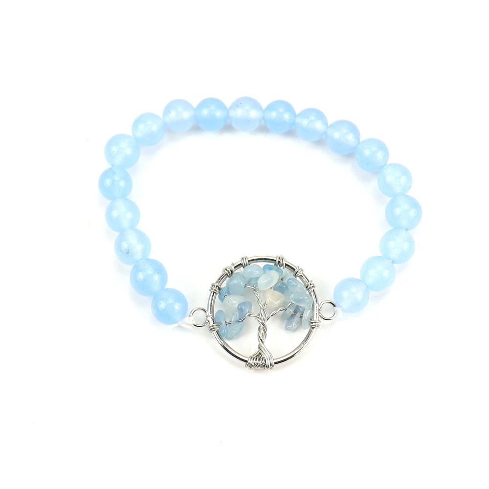 Drainage Natural Crystal Agate Gravel Semi-Precious Stone Bracelet Bracelet Irregular Stone Jewelry B90 озеро синий