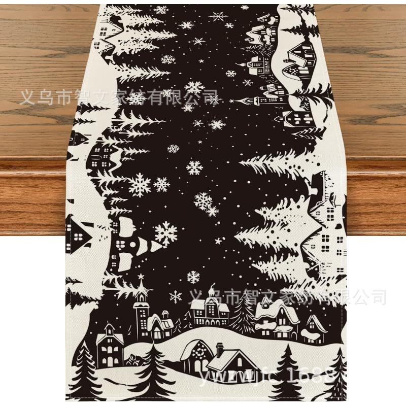 Weihnachts-Tischläufer Winter-Tischläufer Dekoration Tischläufer