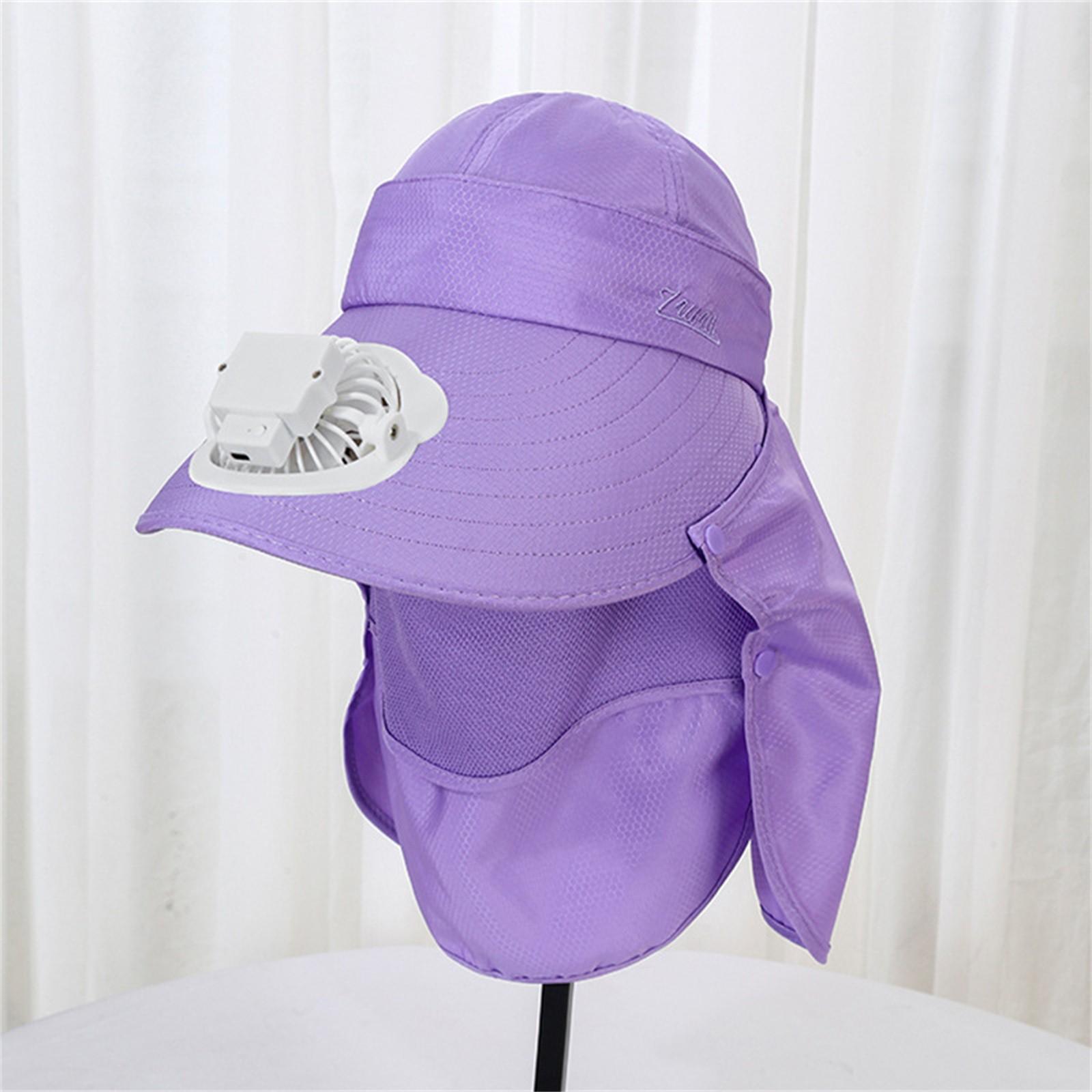 

Шляпа от солнца для альпинизма и рыбалки с большим солнечным вентилятором One Size фиолетовый