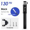 WEST BIKING 130PSI Tragbare Mini-Fahrradpumpe CNC-Aluminiumlegierung Schrader Presta Ventil Aufpumper MTB Rennrad Hand-Luftpumpe