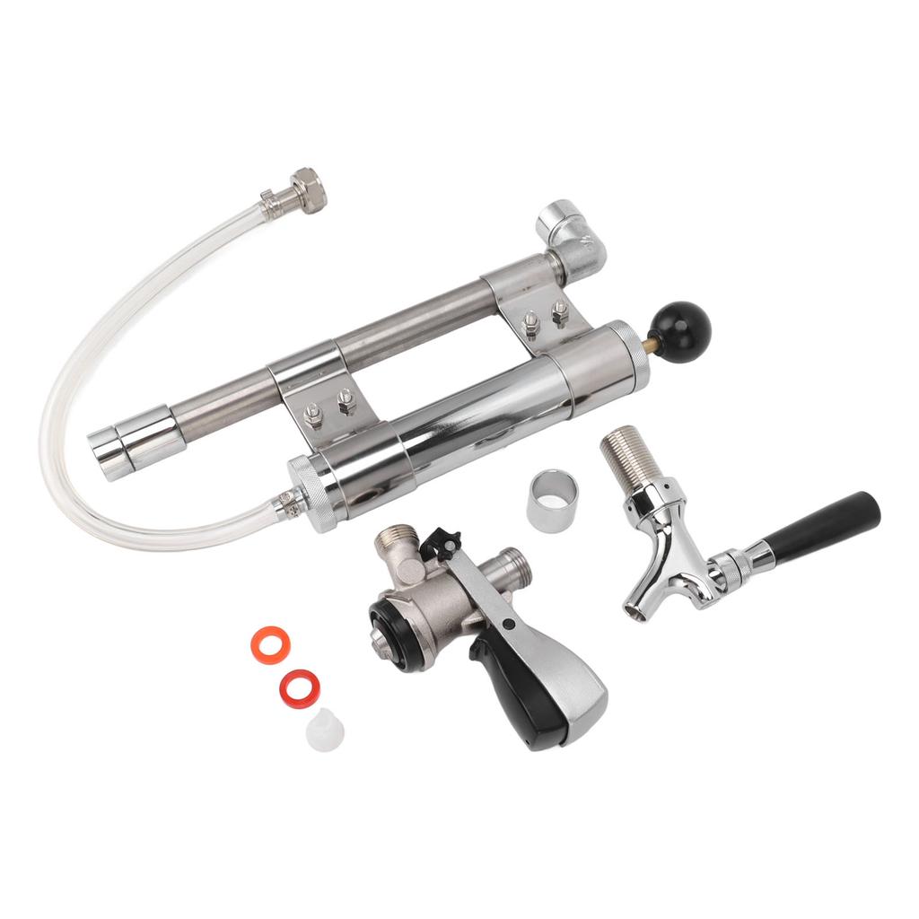 8 Inch Beer Keg Pump Assembly Stainless Steel Leakproof D Type Dispenser Keg Tap Converter for