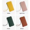 Damen Geldbörse Lange Leder RFID Top Lederhandtasche Weiches Leder Einfache Brieftasche Handytasche