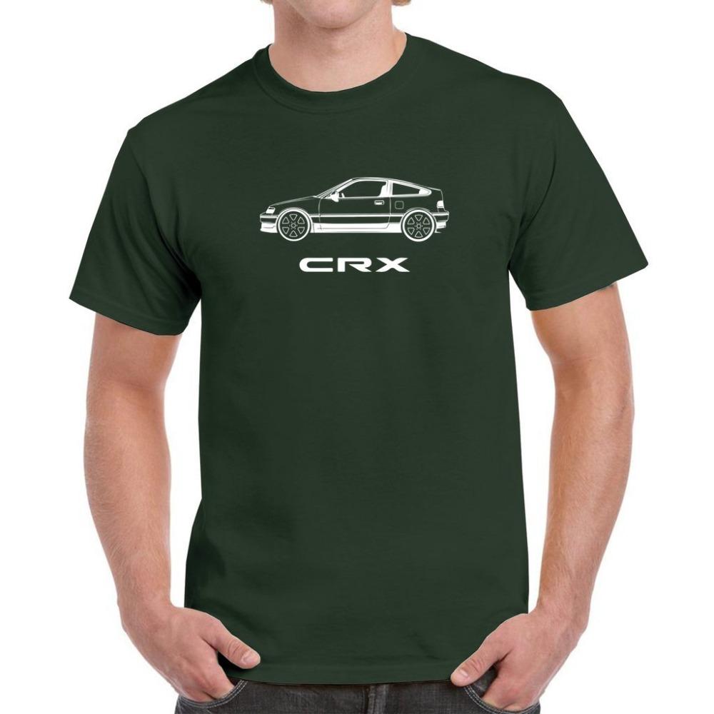 Honda Mens and Womens Tshirt Summer Tee Honda CRX Inspired Minimalist Shortsleeved Spring and Autumn Motorcycle Cycling Top S